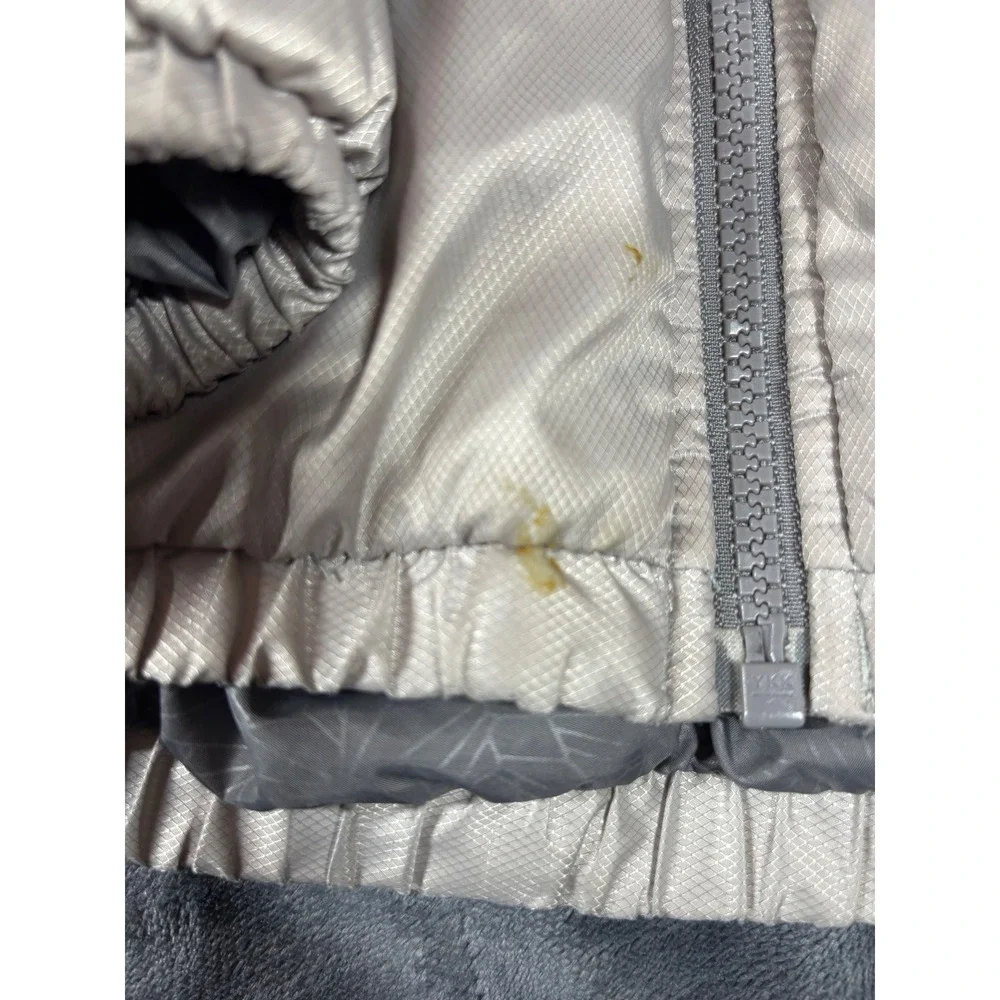 The‎ North Face Puffer Jacket Gray Silver Men's Size Large Insulated Full Zip